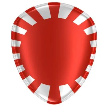 3d rendering of an Imperial Japan flag icon. Stock Illustration