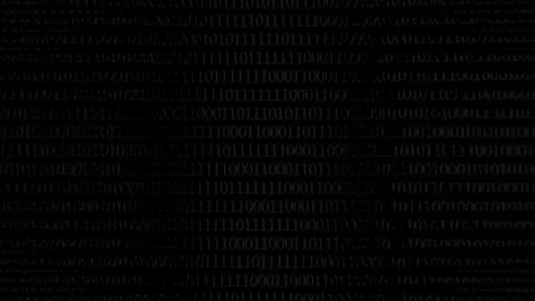 The 3d rendering of impression lot of digital number 0 1 스톡 일러스트