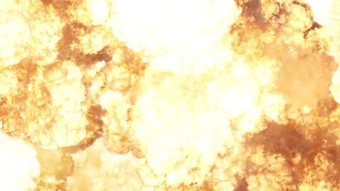 3D rendering of an impressive intense explosion on a black background Stock Illustration