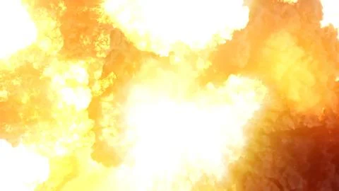 3D rendering of an impressive intense explosion on a black background Stock Illustration