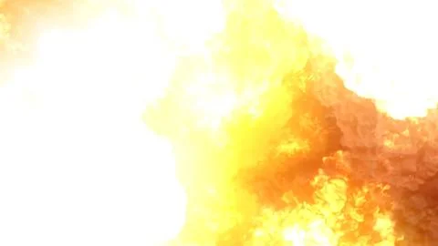 3D rendering of an impressive intense explosion on a black background Illustrazione stock