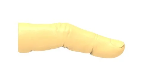 3d rendering of a index finger isolated in white studio background Illustrazione stock