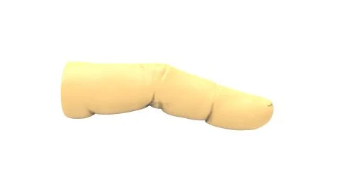 3d rendering of a index finger isolated in white studio background Stock Illustration