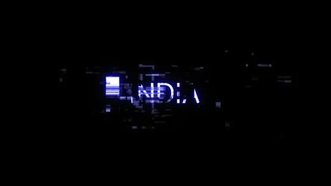 3D rendering India text with screen effects of technological glitches イラスト素材