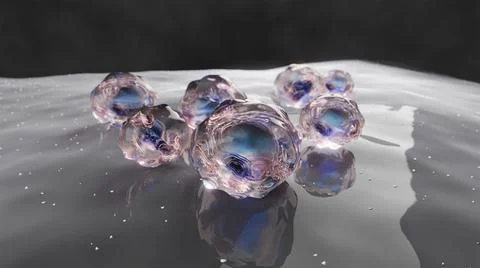 3D Rendering of an Induced Pluripotent Stem Cells - iPSCs Stock Illustration