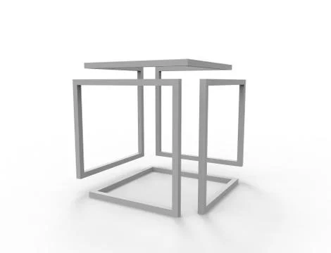 3d rendering of an infinity cube isolated in white background. Stock Illustration