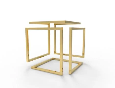 3d rendering of an infinity cube isolated in white background. Stock Illustration