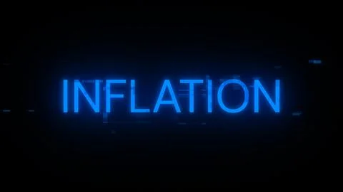 3D rendering inflation text with screen effects of technological glitches 库存插图