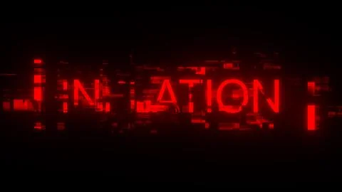 3D rendering inflation text with screen effects of technological glitches イラスト素材