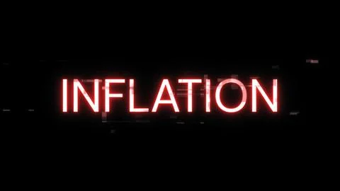 3D rendering inflation text with screen effects of technological glitches 스톡 일러스트