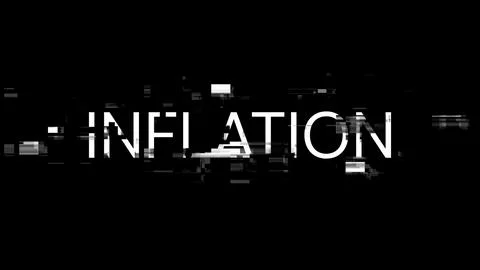 3D rendering inflation text with screen effects of technological glitches Stock Illustration
