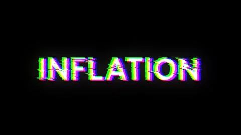 3D rendering inflation text with screen effects of technological glitches Stock Illustration