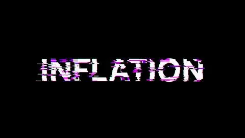 3D rendering inflation text with screen effects of technological glitches Stock Illustration