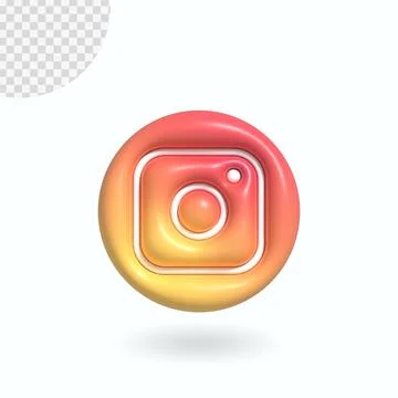 3D rendering instagram logo Stock Illustration