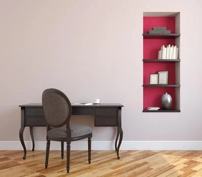 3d rendering interior design concept Stock Illustration