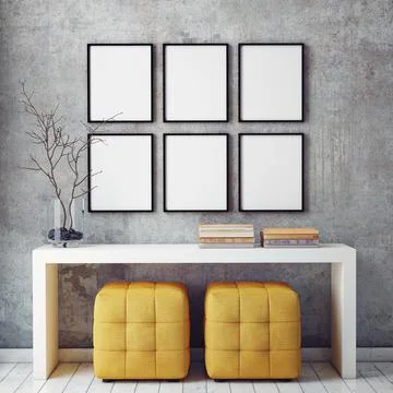 3d rendering interior design concept Stock Illustration