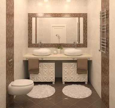 3d rendering interior design concept Stock Illustration
