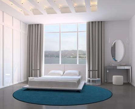 3d rendering interior design concept Ilustración de archivo