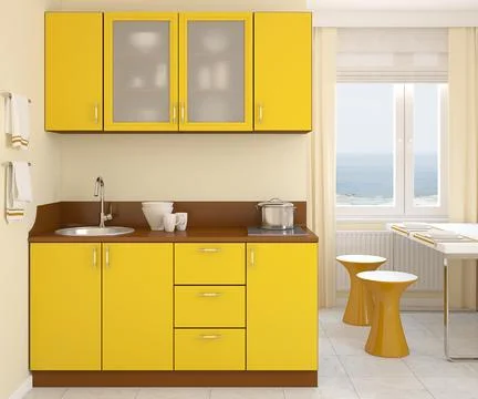 3d rendering interior design concept Stock Illustration