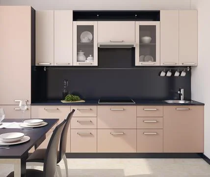 3d rendering interior design concept Stock Illustration