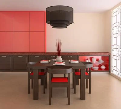 3d rendering interior design concept Ilustración de archivo