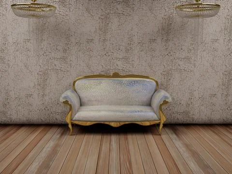 3d rendering interior design concept Ilustración de archivo