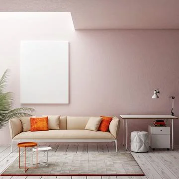 3d rendering interior design concept Ilustración de archivo