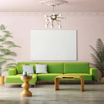 3d rendering interior design concept Stock Illustration