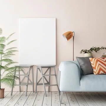 3d rendering interior design concept Stock Illustration