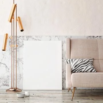 3d rendering interior design concept Stock Illustration