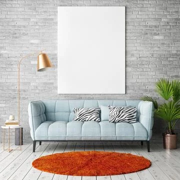 3d rendering interior design concept Ilustración de archivo