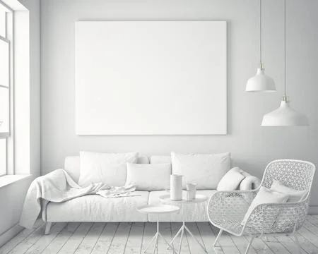 3d rendering interior design concept Stock Illustration