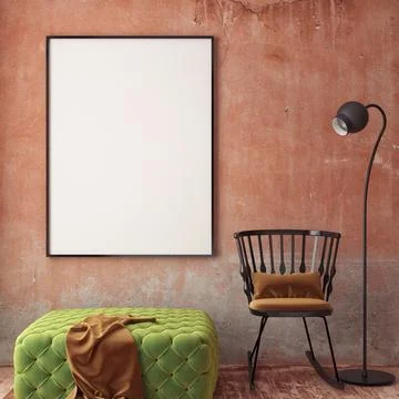 3d rendering interior design concept Stock Illustration