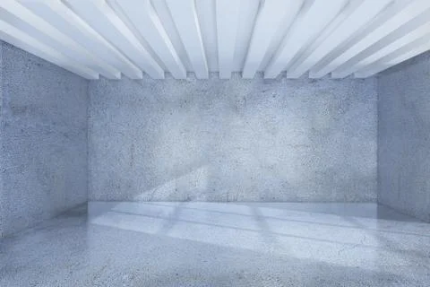 3D rendering interior design scene of minimal empty lounge and living room and Illustrazione stock