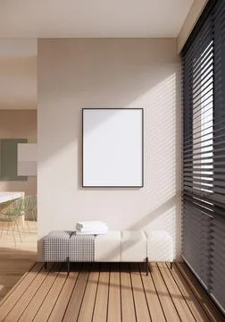 3d rendering interior room design and decoration with side chair Stock Illustration