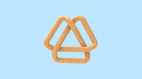 3D rendering of an interlinked traingles on blue background 3D rendering o... Stock Photos