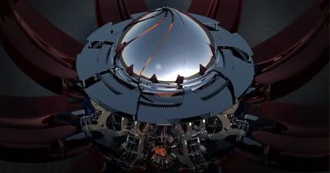 3D rendering of interplanetary station Stock Illustration