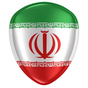 3d rendering of an Iran flag icon. Stock Illustration