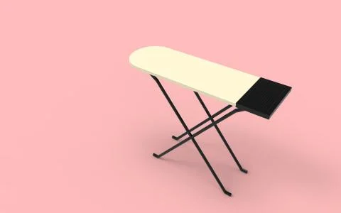 3d rendering of an iron board isolated in empty space background Illustrazione stock