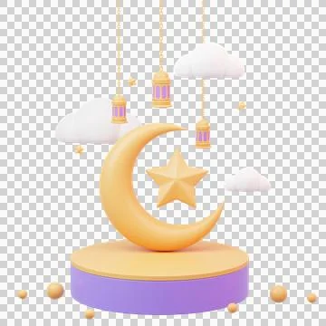 3D rendering islamic ramadan decoration background Stock Illustration