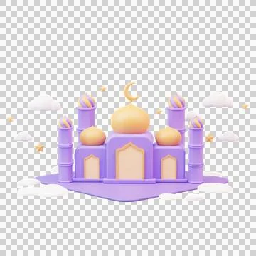 3D rendering islamic ramadan decoration background Stock Illustration