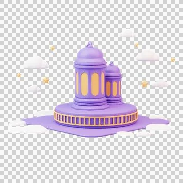 3D rendering islamic ramadan decoration background Stock Illustration