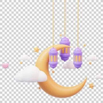 3D rendering islamic ramadan decoration background Stock Illustration