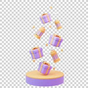 3D rendering islamic ramadan decoration background Stock Illustration