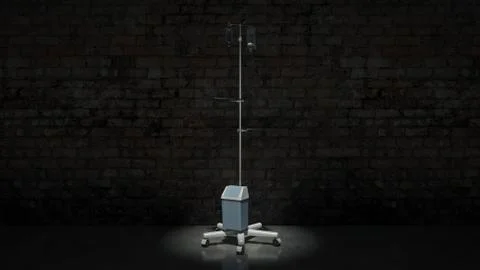 3d Rendering of a IV Pole Stock Illustration