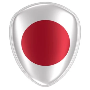 3d rendering of a Japan flag icon. Stock Illustration