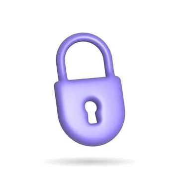 3d rendering key icon. Illustration with shadow isolated on white. Foto stock