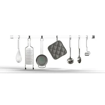 3D rendering of kitchen tools isolated in white background Stock Illustration