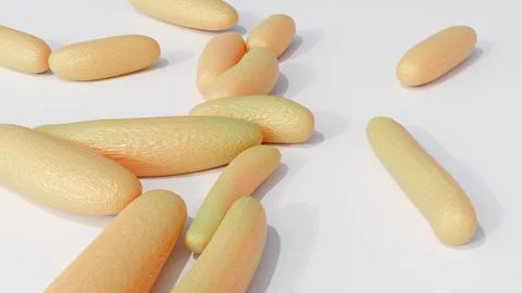 A 3d rendering of Komagataeibacter hansenii Stock Illustration