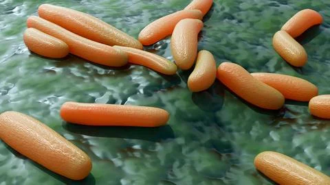 A 3d rendering of Komagataeibacter hansenii Stock Illustration